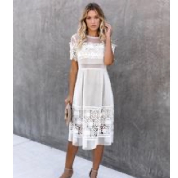 White mesh Vici dress - Picture 6 of 6